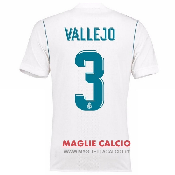 maglietta real madrid 2017-2018 vallejo 3 prima